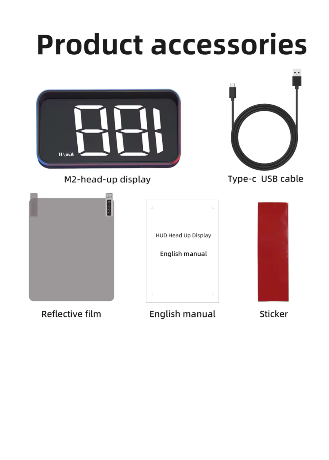 Proyector de Velocidad Head-Up Display para Coche – Brillo Automático, Compacto y Seguro
