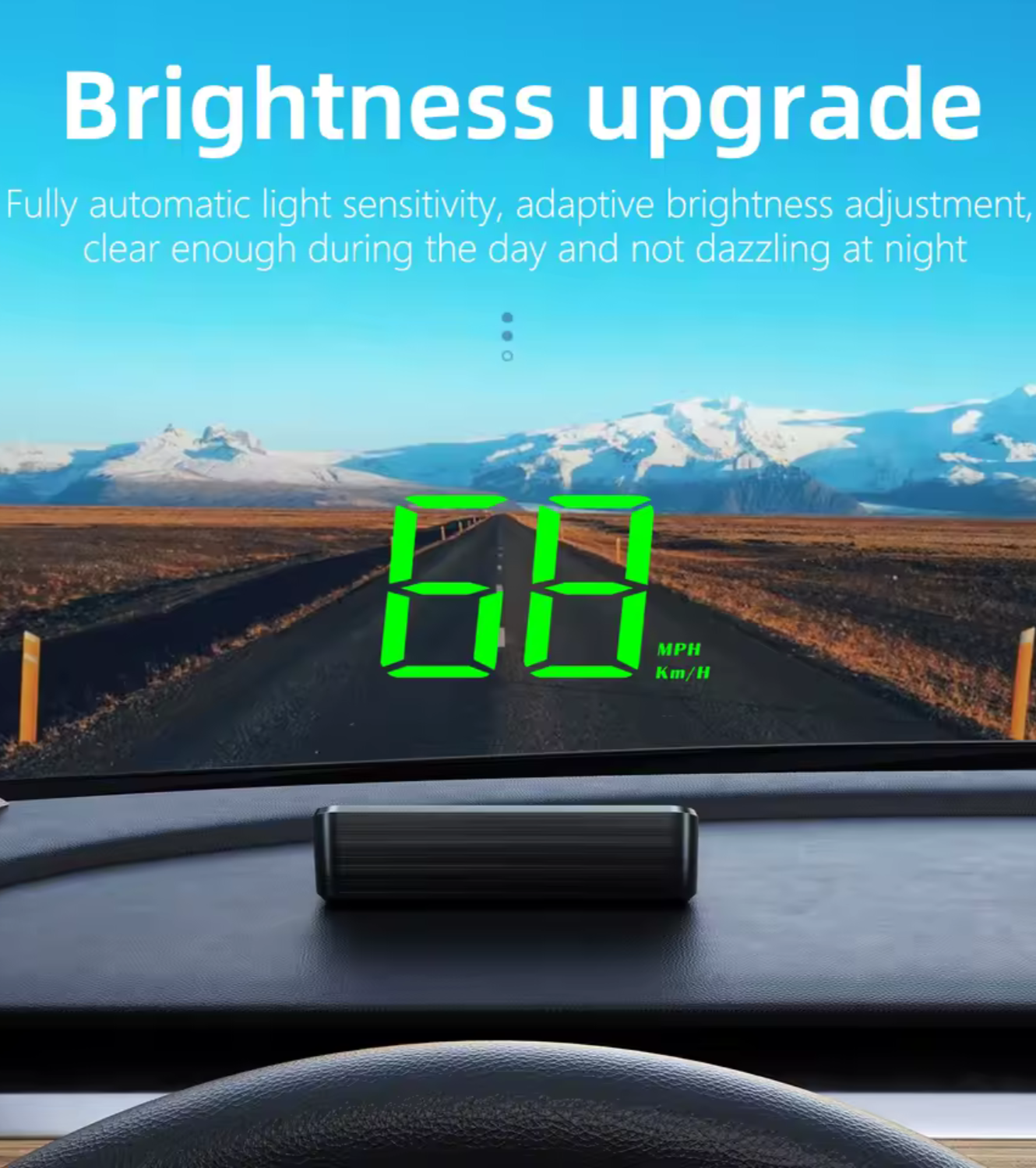 Proyector de Velocidad Head-Up Display para Coche – Brillo Automático, Compacto y Seguro