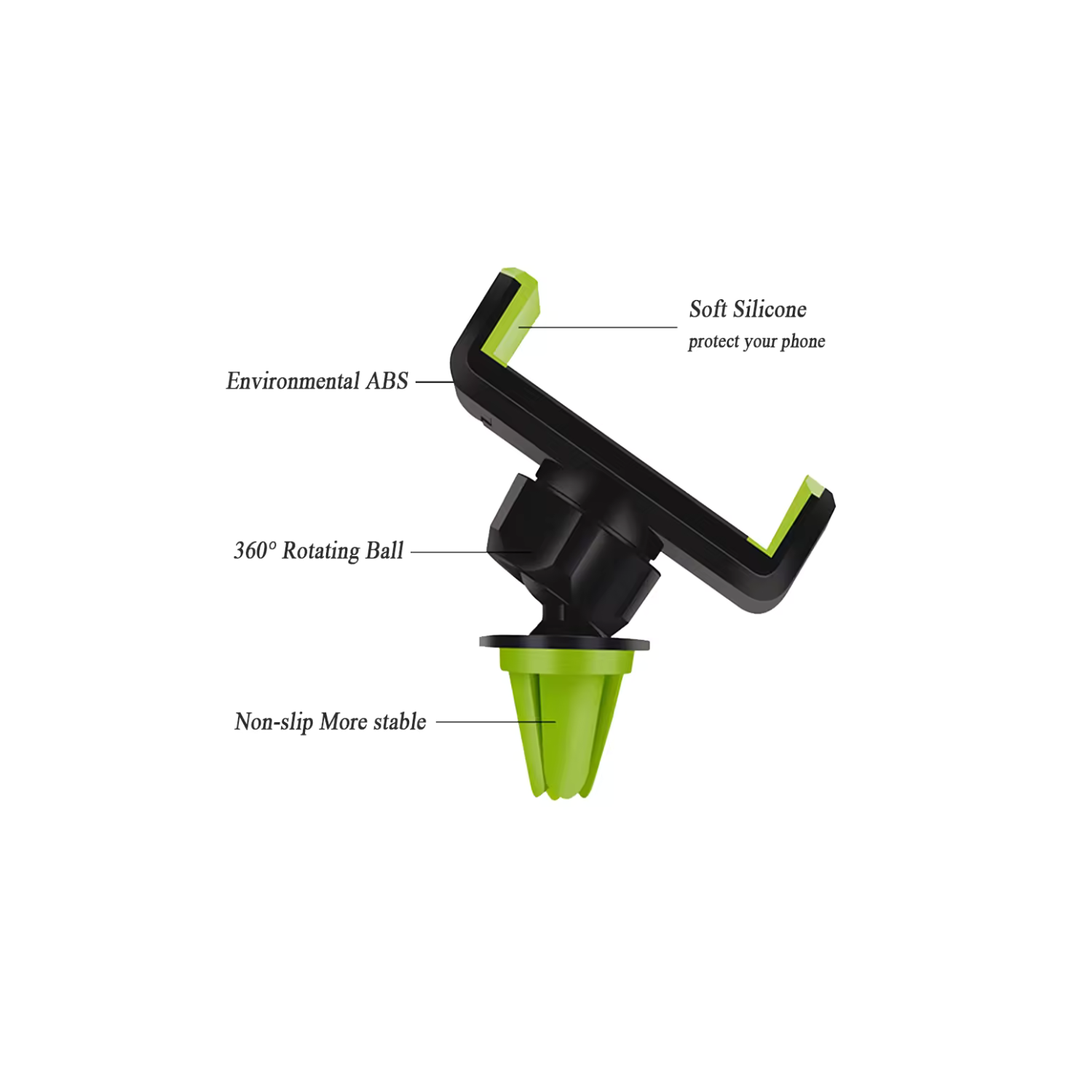 Soporte de teléfono para coche con rotación de 360 grados, soporte de montaje para salida de aire universal para teléfono móvil para coche
