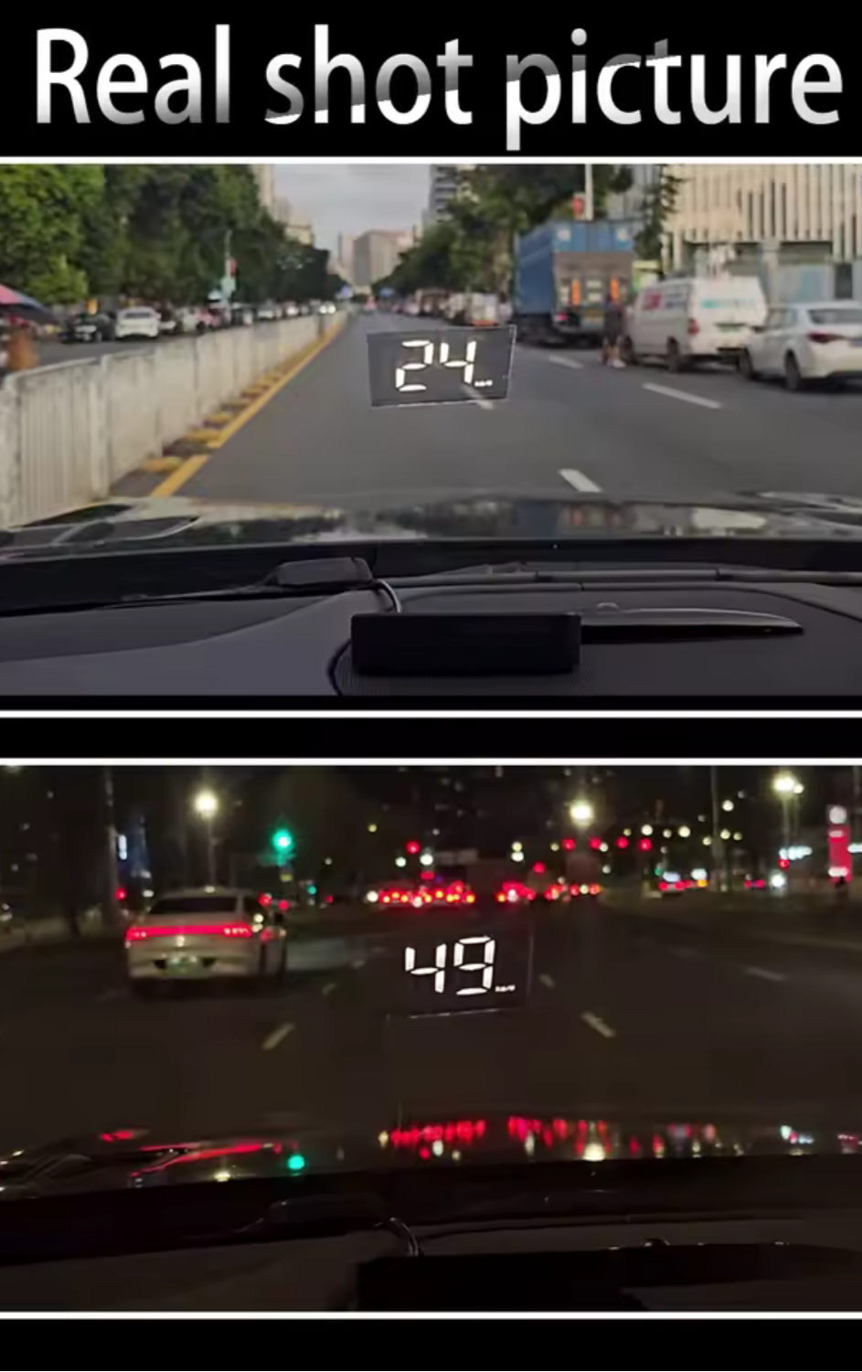 Proyector de Velocidad Head-Up Display para Coche – Brillo Automático, Compacto y Seguro