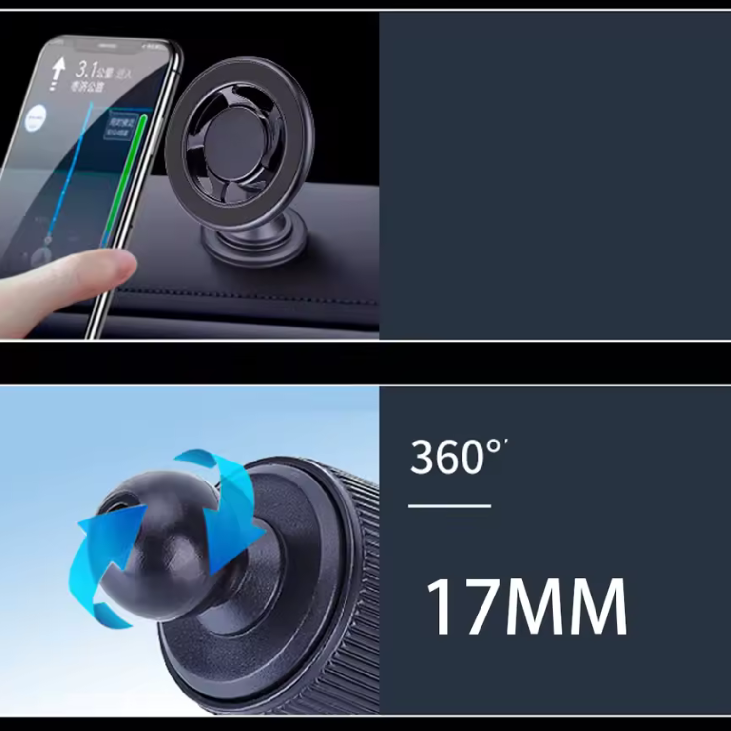 Soporte magnético para teléfono de coche, carga inalámbrica, anillo Magsafe, soporte para coche para iPhone 14, 13, 12 Pro Plus
